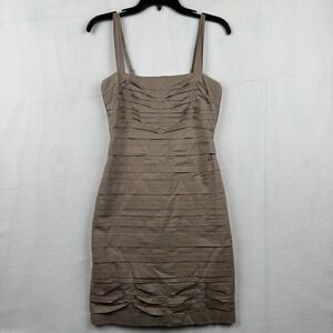 BCBGMAXAZRIA Dress Women's Size 2 Sleeveless‎ Ruched Tiered Bodycon Cocktail
